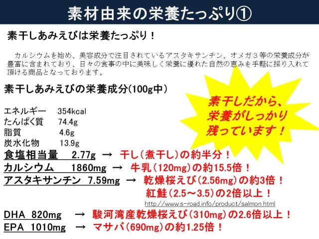 素材由来の栄養たっぷり