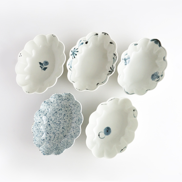 楕円菊割小鉢 金善製陶所 金善窯 有田焼