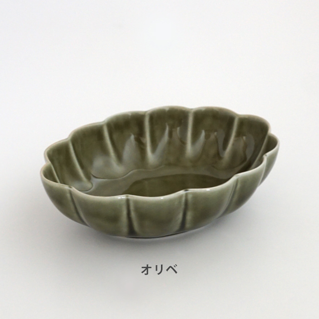 円高還元 楕円菊割小鉢[5色] 工芸品
