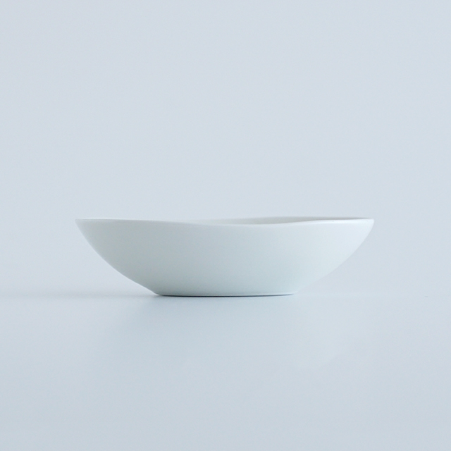 オーバル豆皿 白釉