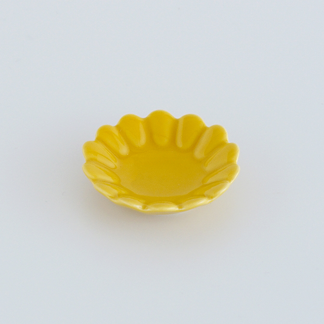 花形豆皿 イエロー
