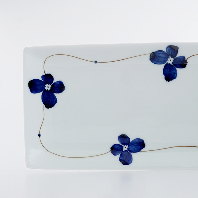 和食器通販　有田焼　窯元　金善窯　角皿　プレート　長角皿　スクエアプレート　スクエア　│株式会社金善製陶所