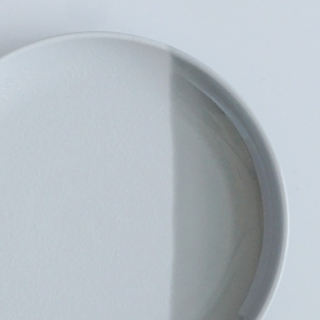 15cmフラット二重高台皿 グレースノー