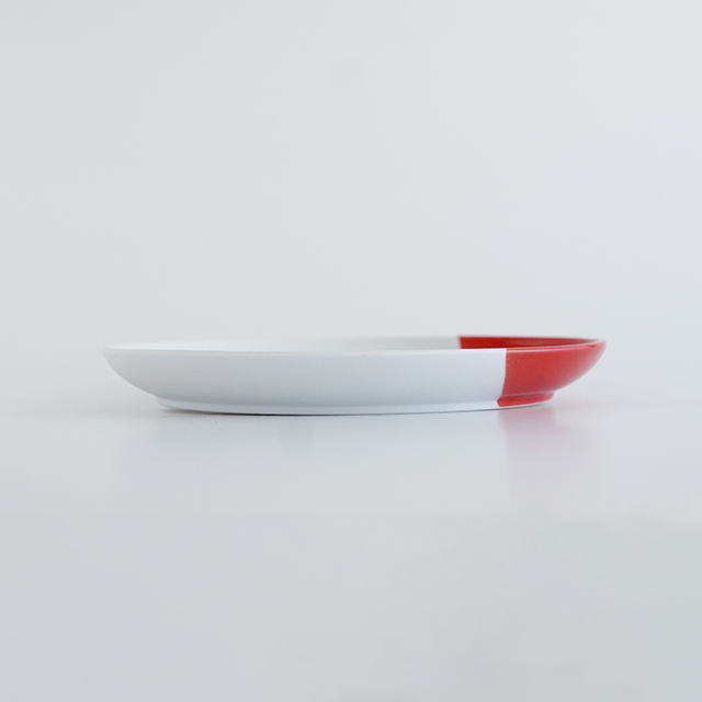 19cmフラット二重高台皿 レッドスノー