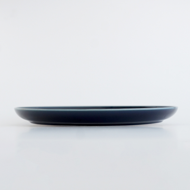 23.5cmフラット三重高台皿 蒼