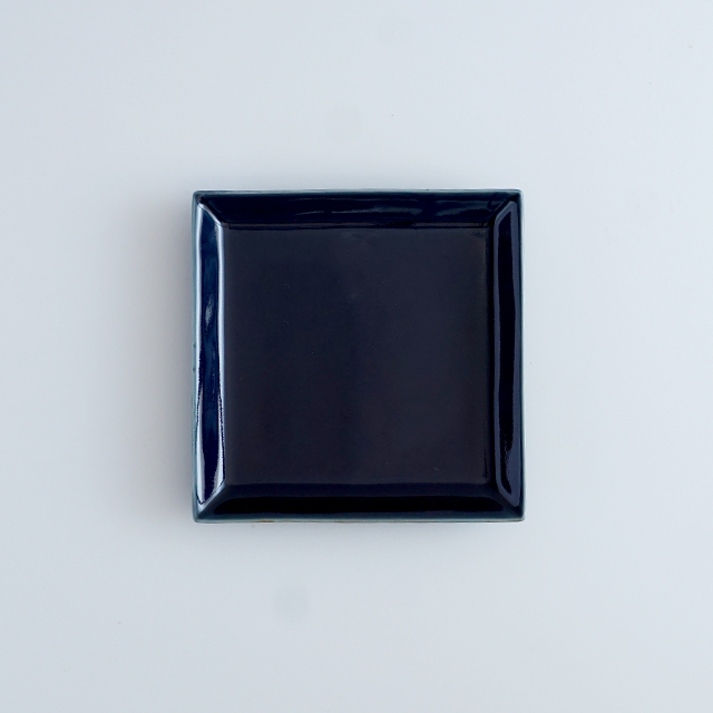 15cmリムスクエアープレート 蒼