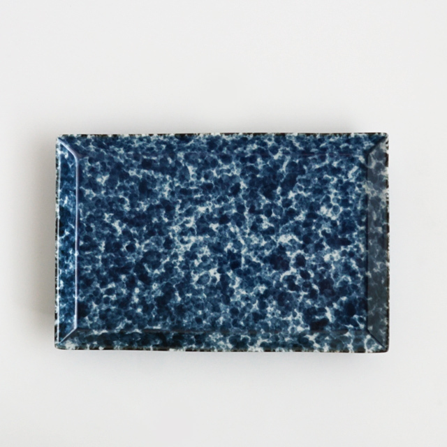 22.5cmリム長角プレート 金善製陶所 金善窯