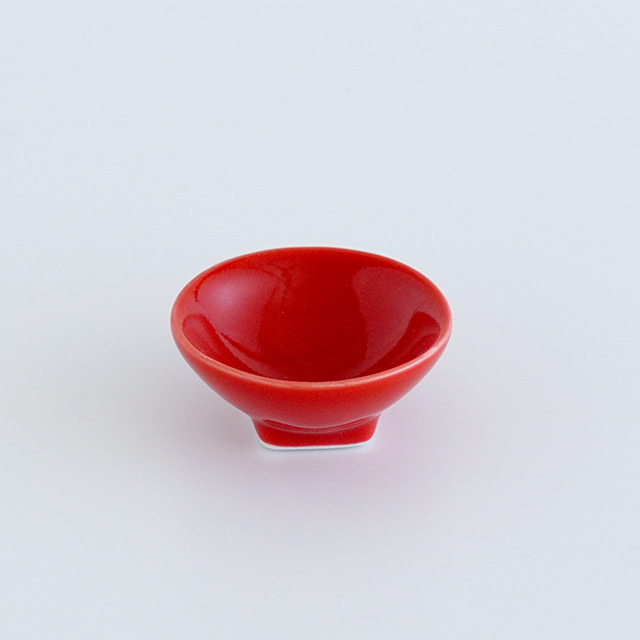 丸プチ皿 レッド