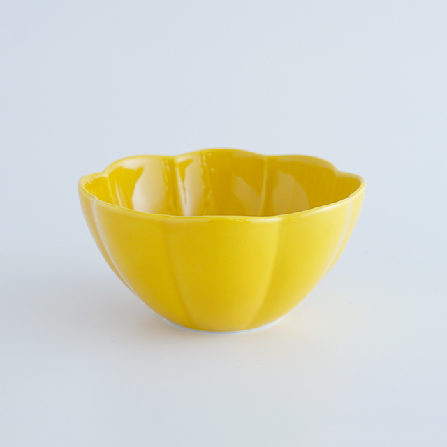 12cm 菊割小鉢 イエロー