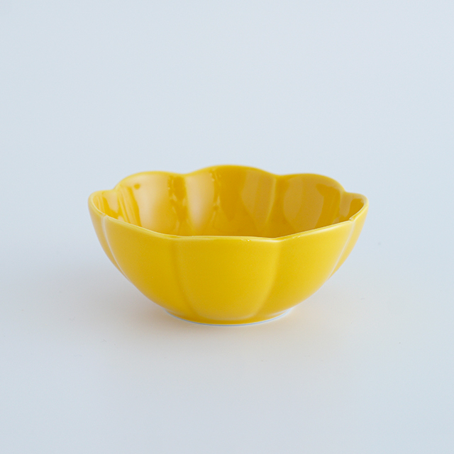 11cm 菊割小鉢 イエロー