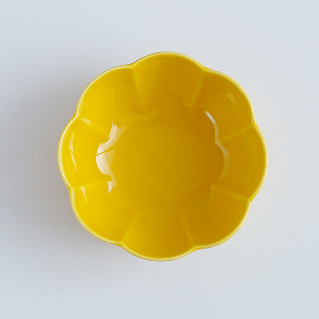 11cm 菊割小鉢 イエロー