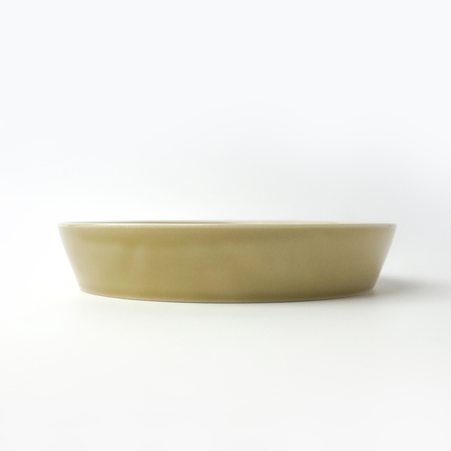 20.5cm 反りボウル 黄磁