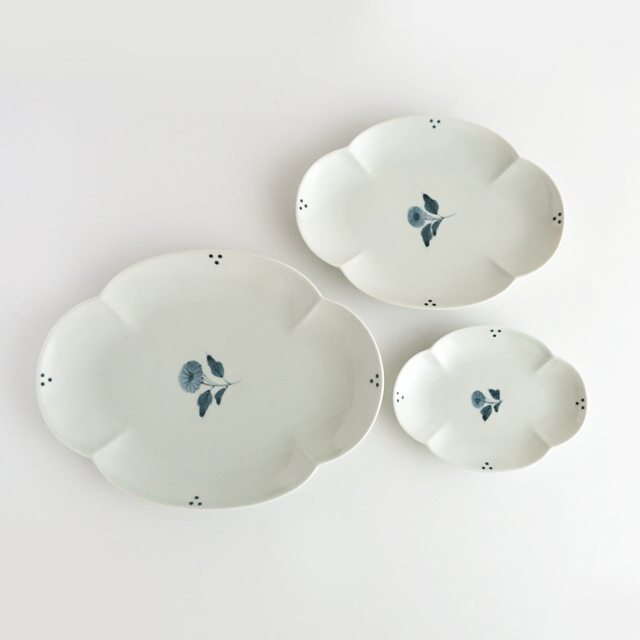 楕円木甲皿 一輪 [14.5cm-25.5cm] 3サイズ