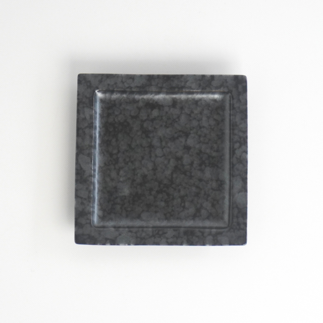 リム正角プレート 黒サビ絞りマット【3サイズ】（14cm-23.5cm）