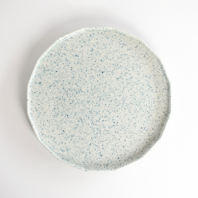 十六角プレート 呉須散【3サイズ】（15.5cm-23.5cm）