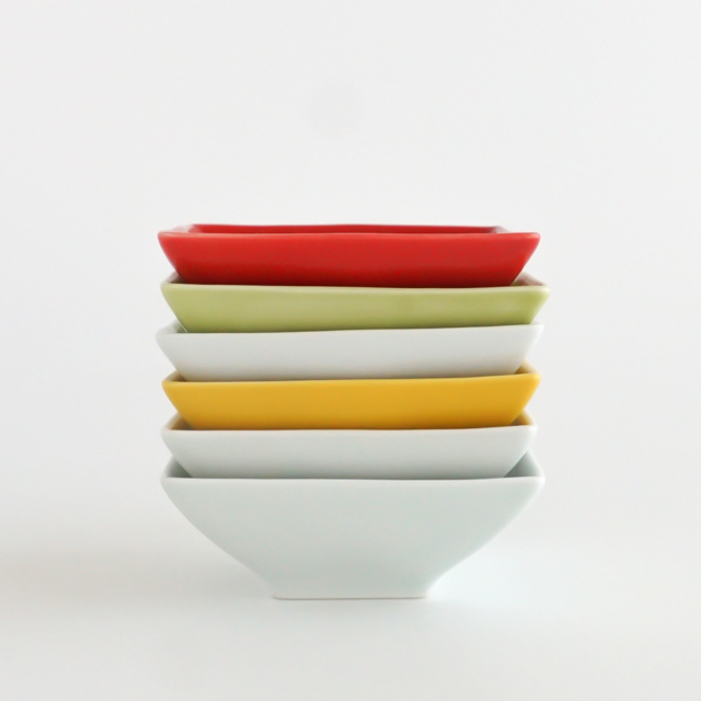 アウトレット］豆反正角小鉢（6柄）