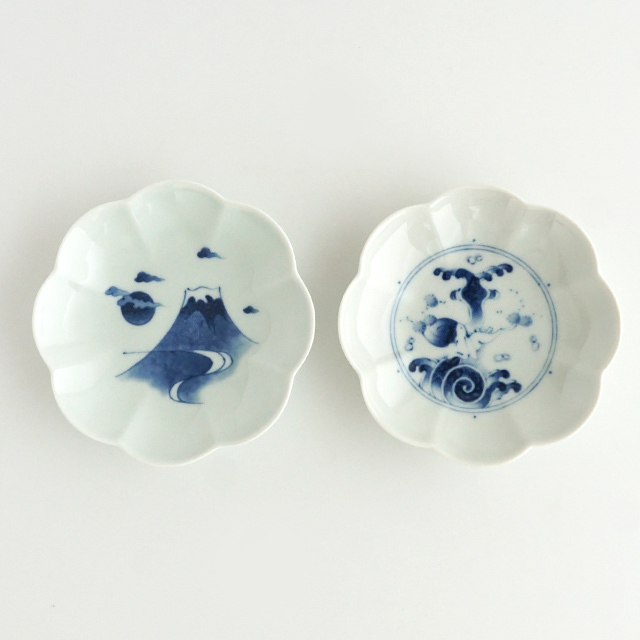 アウトレット] 菊割小皿 (2絵柄)