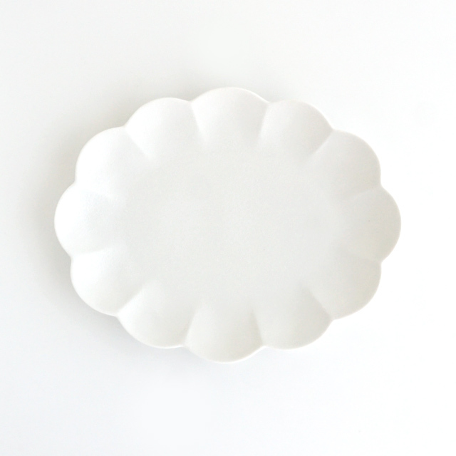 セール アウトレット 金善製陶所 楕円菊 菊 皿 プレート