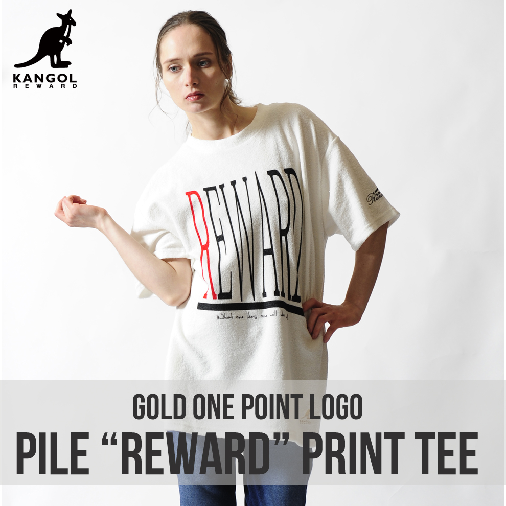 KANGOL REWARD 金糸刺繍ワンポイントクルーネック半袖Tシャツ