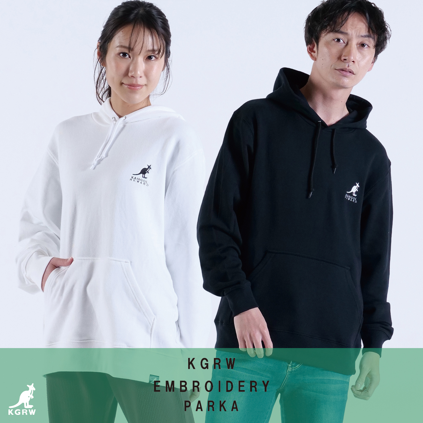 KGRW BASIC EMBROIDERY  プルオーバーパーカー