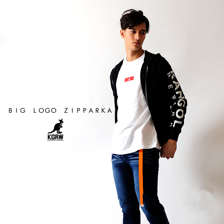 KANGOL REWARDビッグロゴZIPパーカー