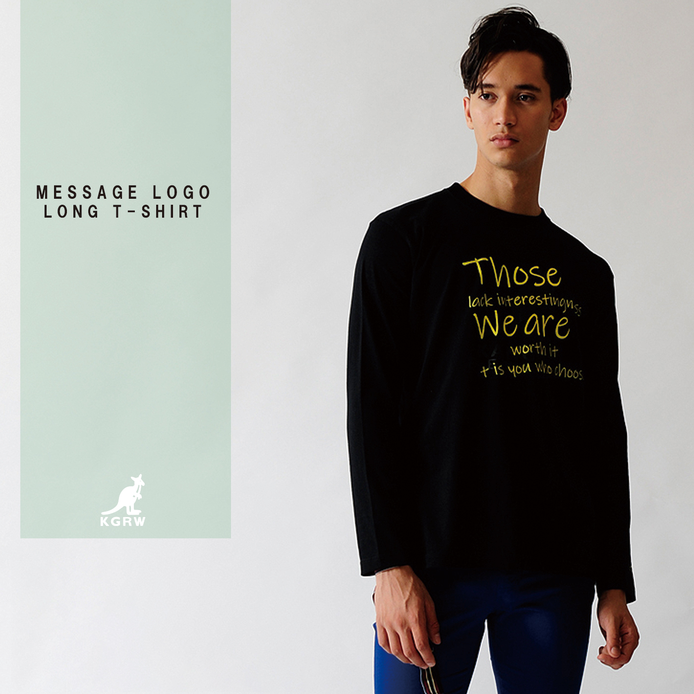 KANGOL REWARD メッセージロゴ長袖Tシャツ