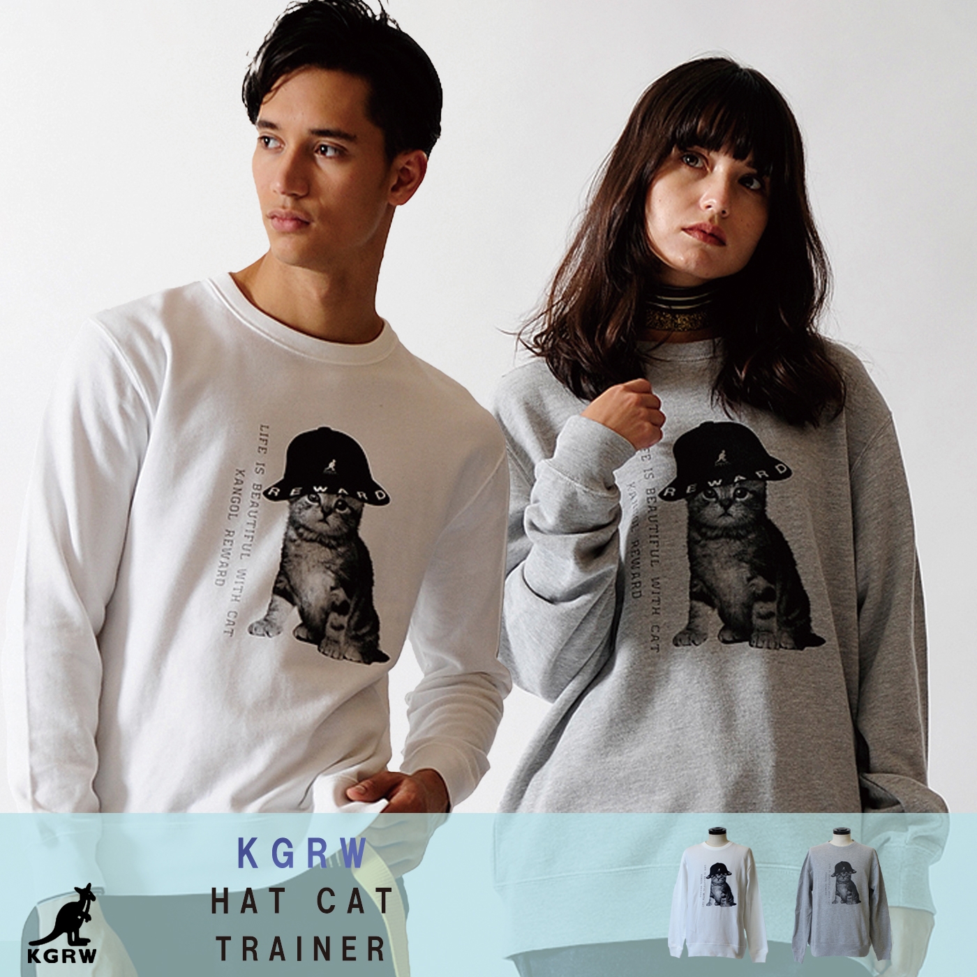 KANGOL REWARD HAT CATトレーナー