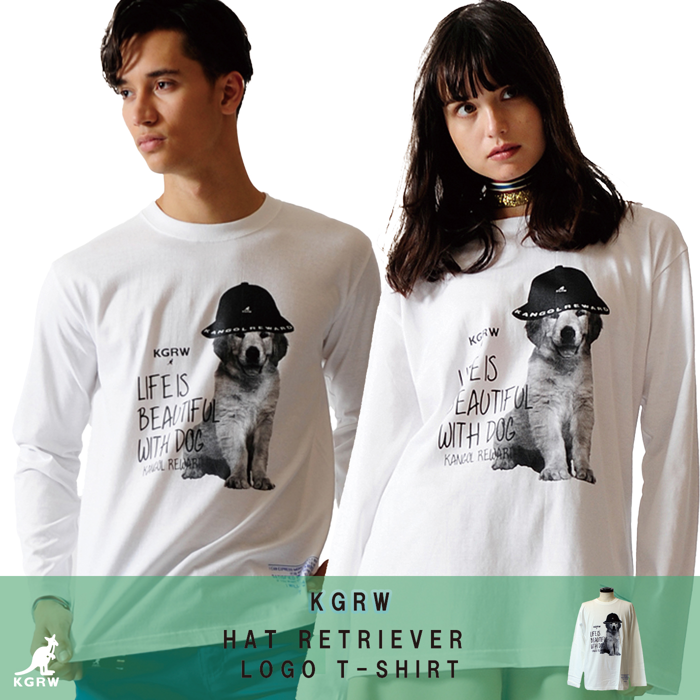 KANGOL REWARD HAT レトリーバー長袖Tシャツ