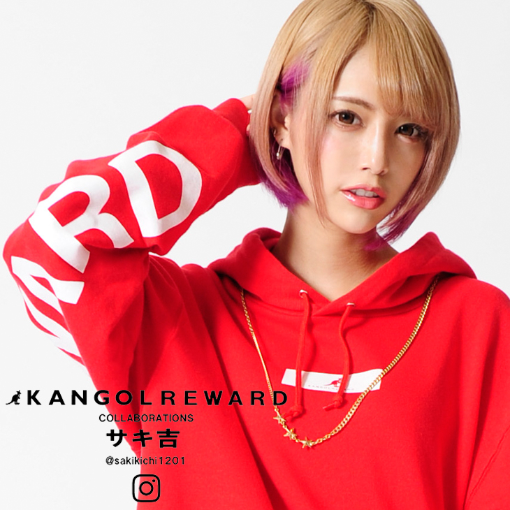 【完全受注生産】   サキ吉×KANGOL REWARD インフルエンサーコラボプルオーバーパーカー