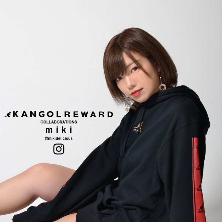【完全受注生産】   miki×KANGOL REWARD インフルエンサーコラボプルオーバーパーカー