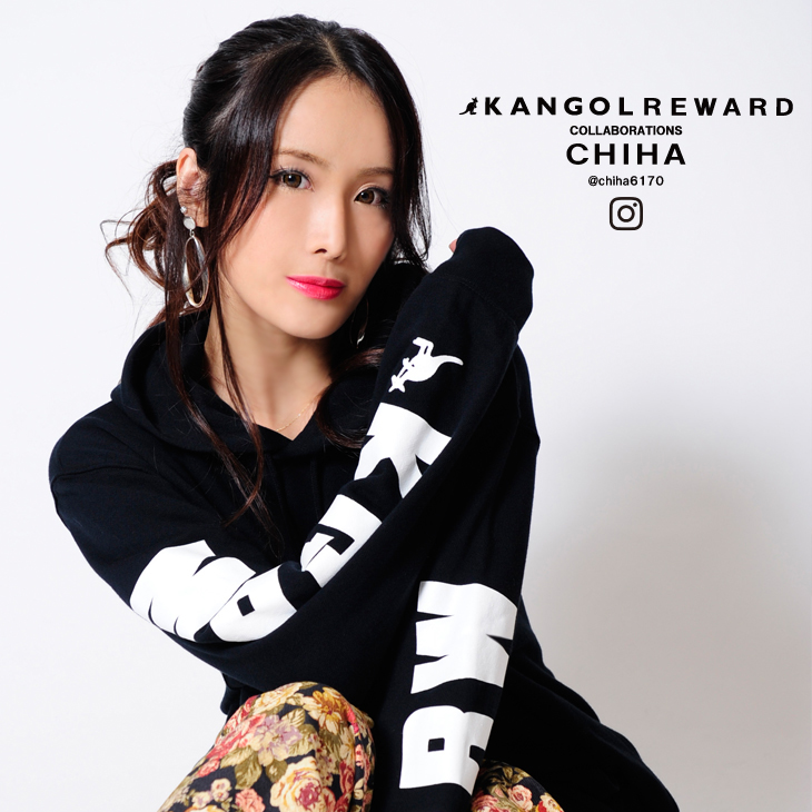 【完全受注生産】   CHIHA×KANGOL REWARD コラボ プルオーバーパーカー