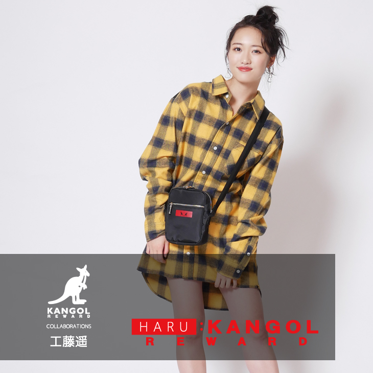 【完全受注生産】   工藤遥×KANGOL REWARDコラボ　ショルダーポーチ