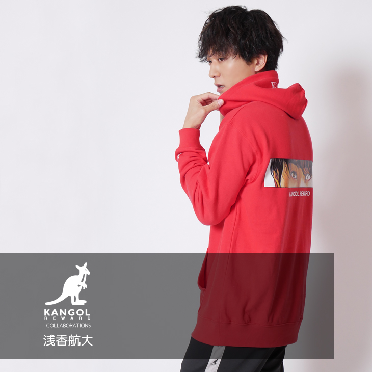【完全受注生産】   浅香航大×KANGOL REWARDコラボ　プルオーバーパーカー TYPE：A（EYES）