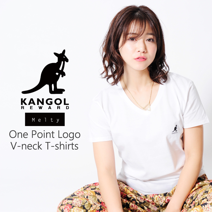 【完全受注生産】   Melty×KANGOL REWARD インフルエンサーコラボVネック半袖Tシャツ