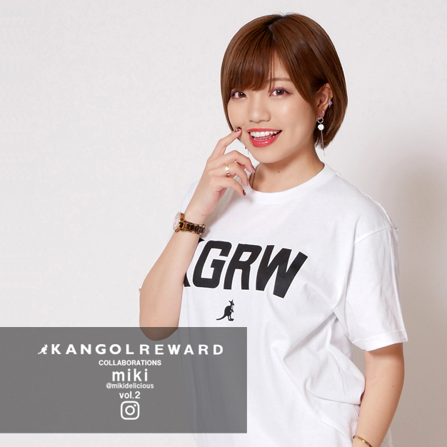 【完全受注生産】   miki×KANGOL REWARD インフルエンサーコラボ第二弾◆半袖Tシャツ
