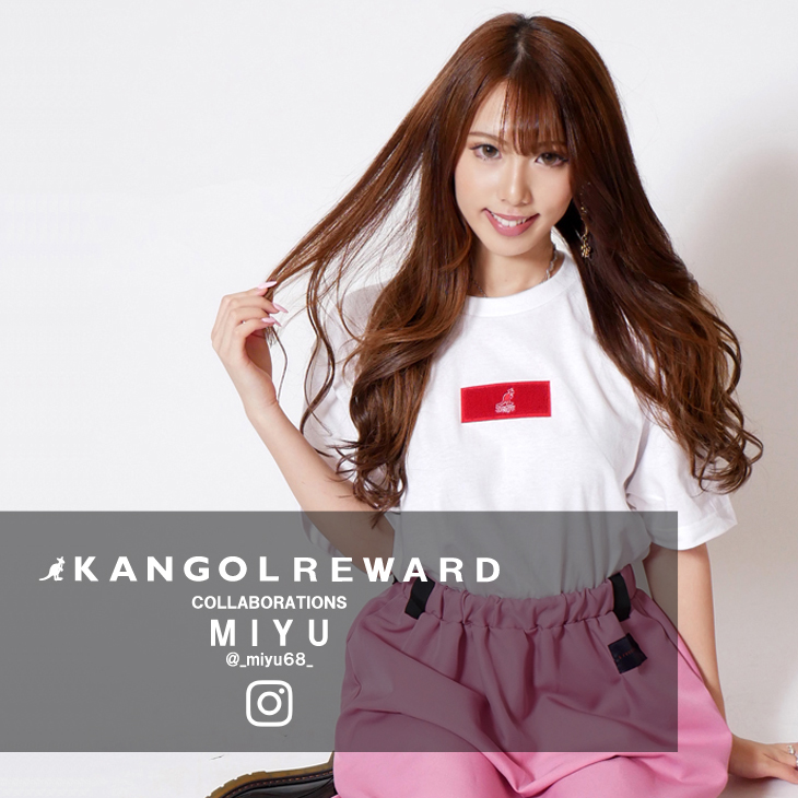 【完全受注生産】  MIYU×KANGOL REWARD インフルエンサーコラボ半袖Tシャツ