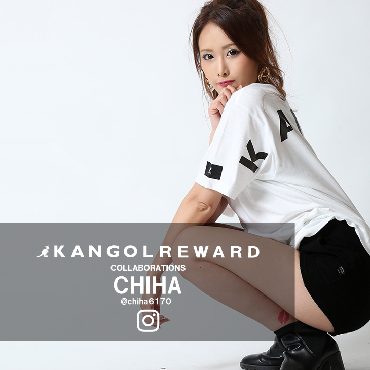 【完全受注生産】  CHIHA×KANGOL REWARD インフルエンサーコラボ第2弾◆半袖Tシャツ