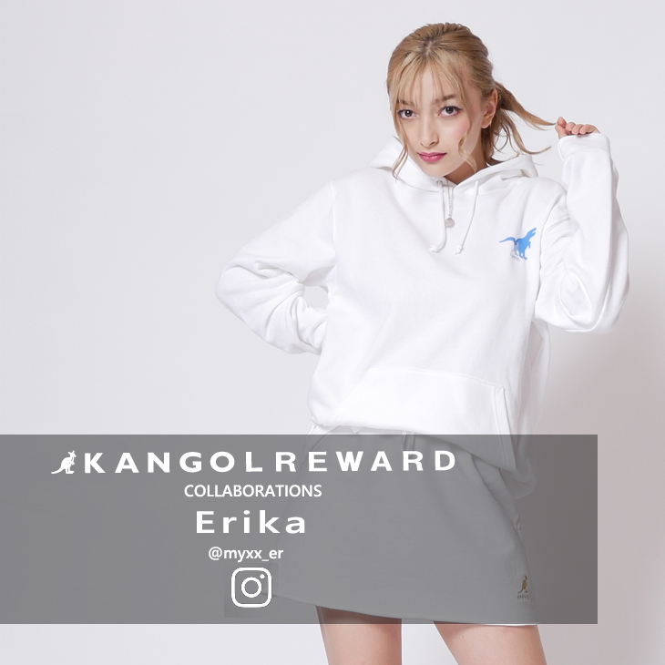 【完全受注生産】  Erika×KANGOL REWARD インフルエンサーコラボパーカー