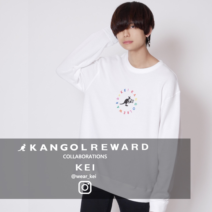 【完全受注生産】 KEI×KANGOL REWARD インフルエンサーコラボ  トレーナー