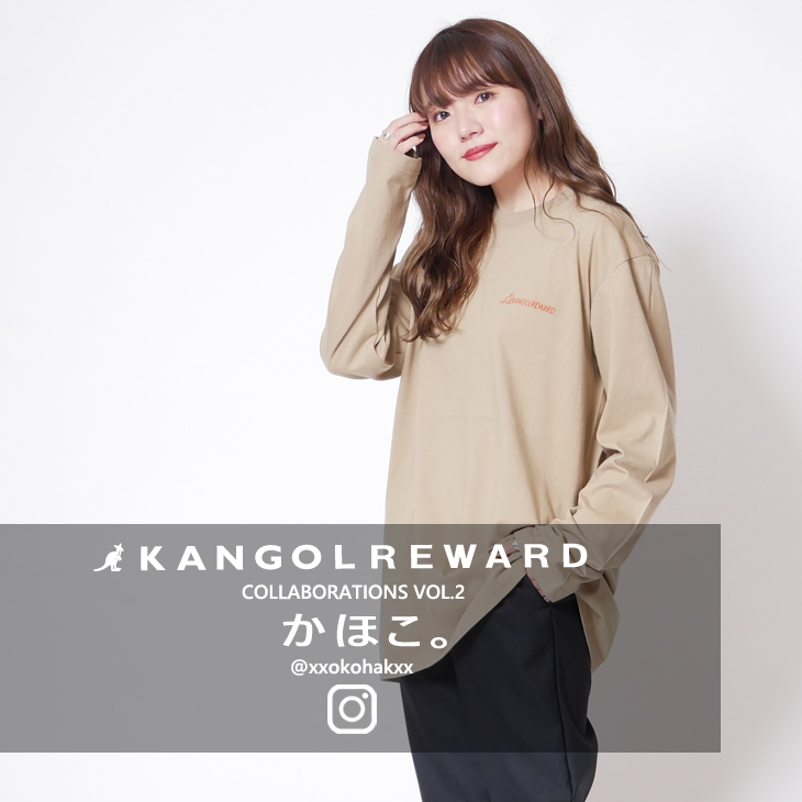 【完全受注生産】   かほこ。×KANGOL REWARD インフルエンサーコラボ長袖Tシャツ
