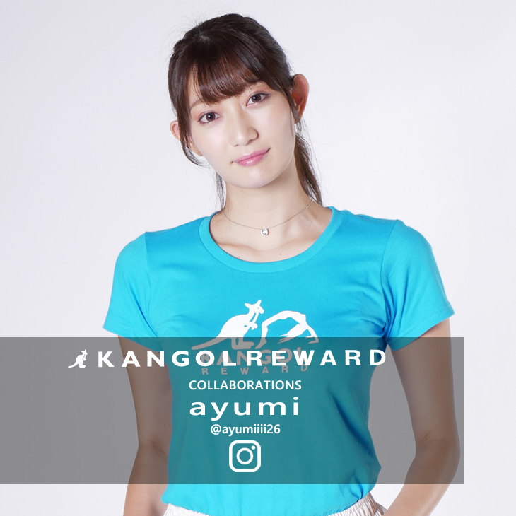 【完全受注生産】  ayumi×KANGOL REWARD インフルエンサーコラボ半袖Tシャツ