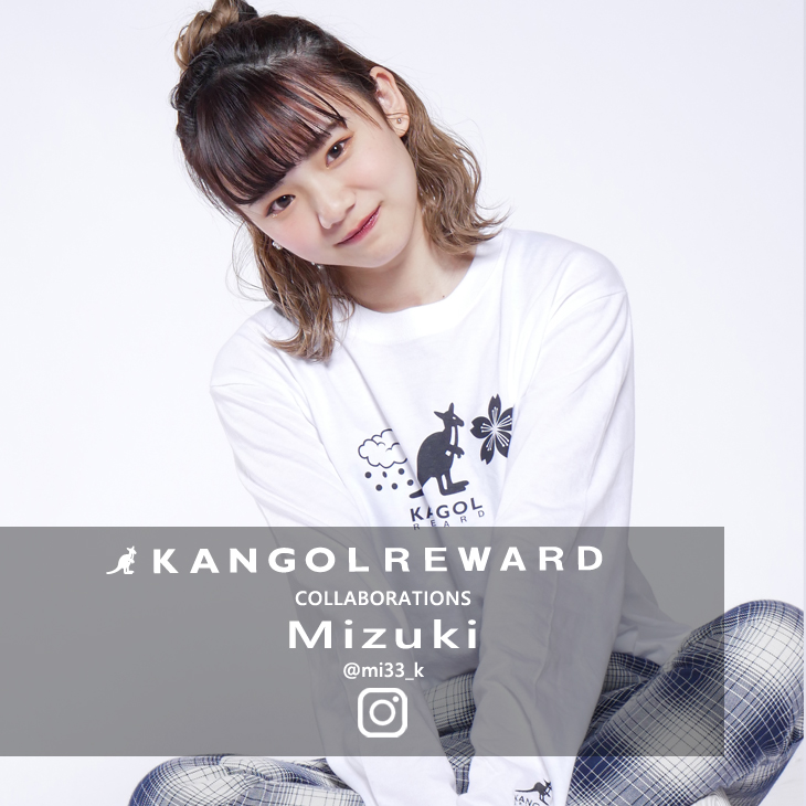 【完全受注生産】  Mizuki×KANGOL REWARD  コラボ長袖Tシャツ