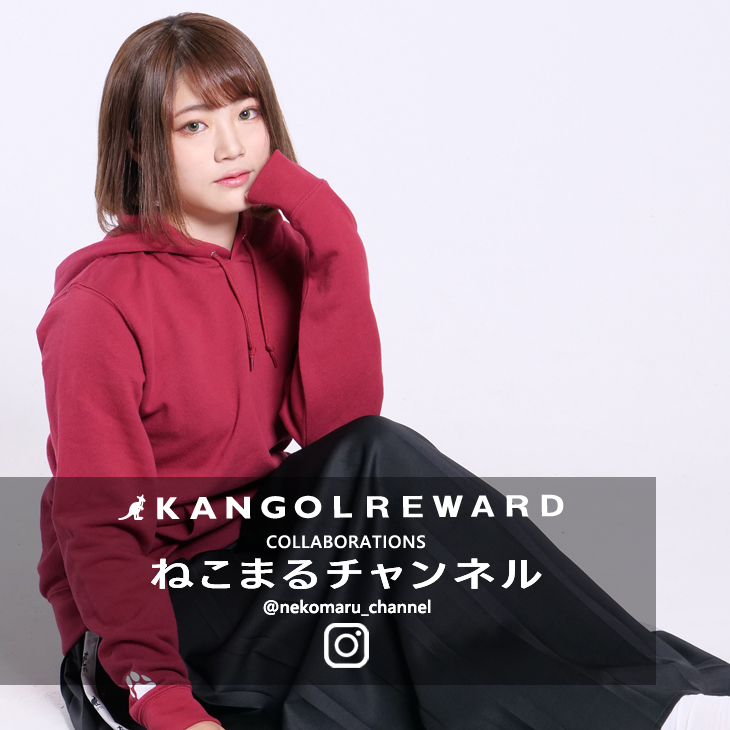 【完全受注生産】  ねこまるチャンネル×KANGOL REWARDコラボ　プルオーバーパーカー