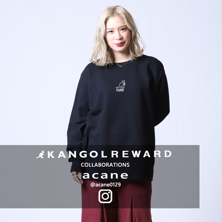【完全受注生産】  acane×KANGOL REWARDコラボ　トレーナー