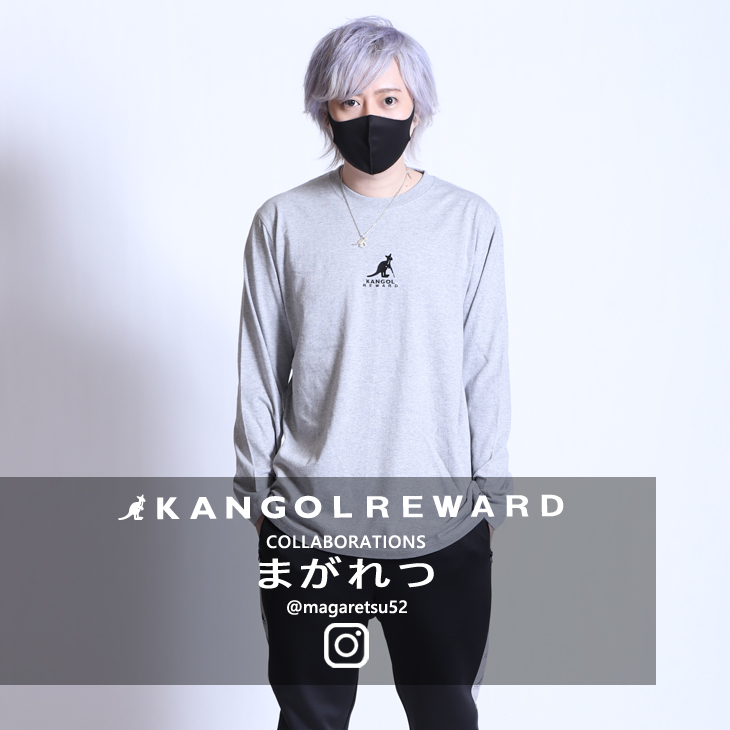 【完全受注生産】  まがれつ×KANGOL REWARD  コラボ長袖Tシャツ TYPE:A