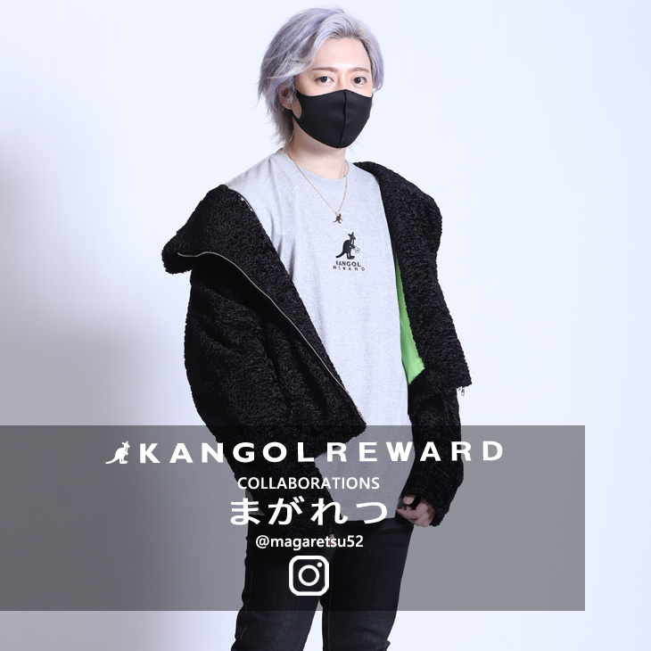 【完全受注生産】  まがれつ×KANGOL REWARD  コラボ長袖Tシャツ TYPE:B