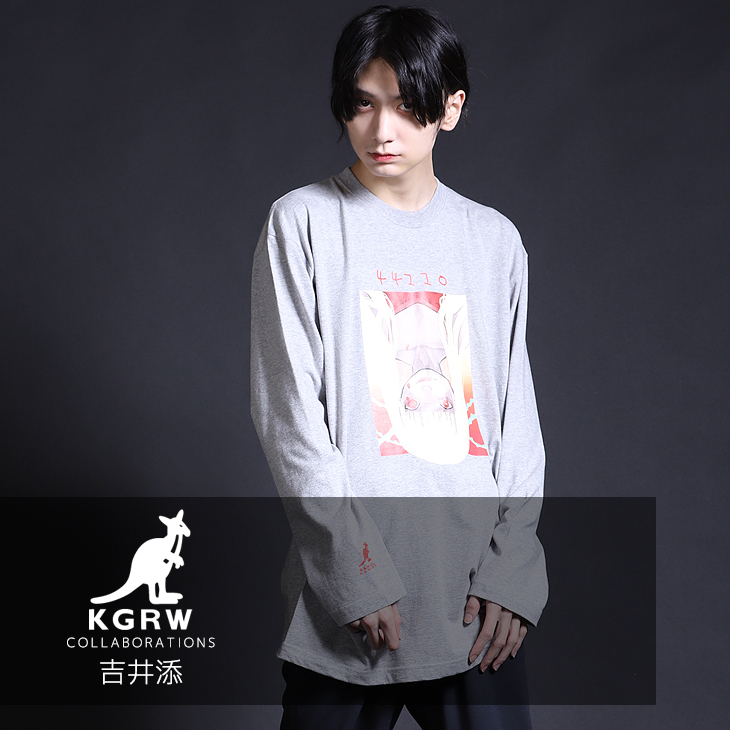 【完全受注生産】  吉井添×KANGOL REWARD コラボ長袖Tシャツ