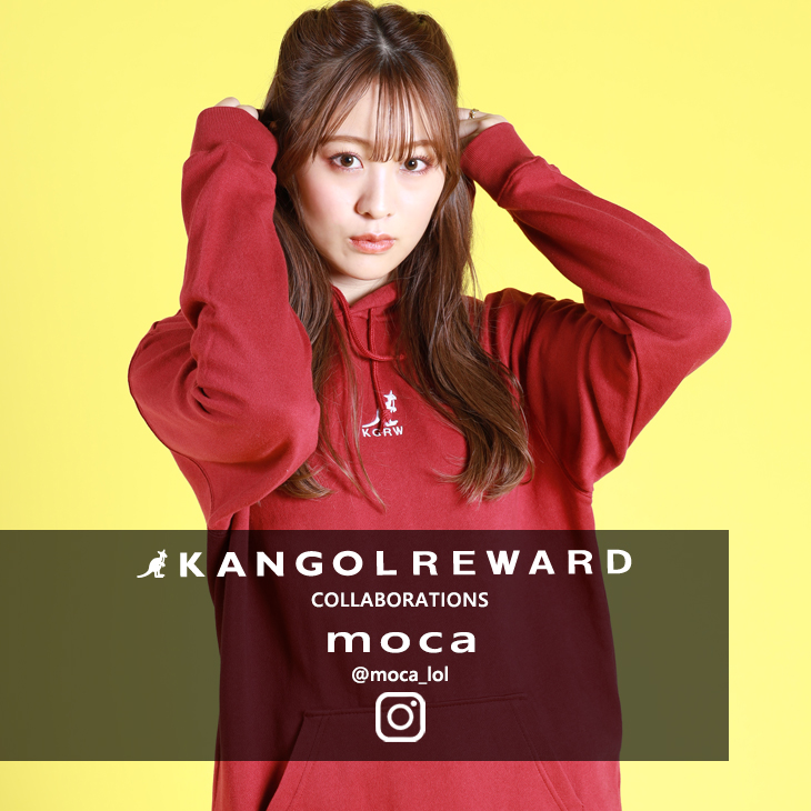【完全受注生産】  moca×KANGOL REWARDコラボ　プルオーバーパーカー