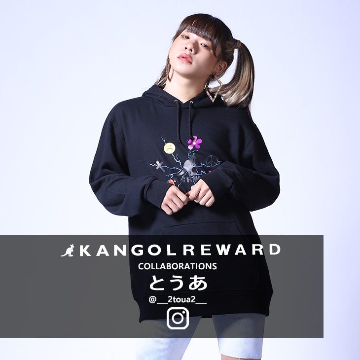 【完全受注生産】  とうあ×KANGOL REWARD コラボプルオーバーパーカー