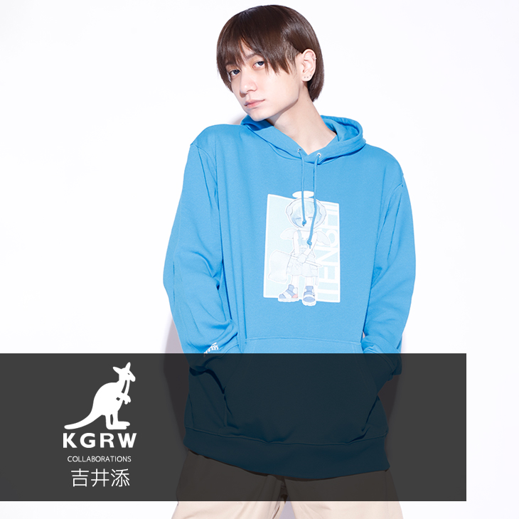 【完全受注生産】 吉井添×KANGOL REWARD コラボプルオーバーパーカー